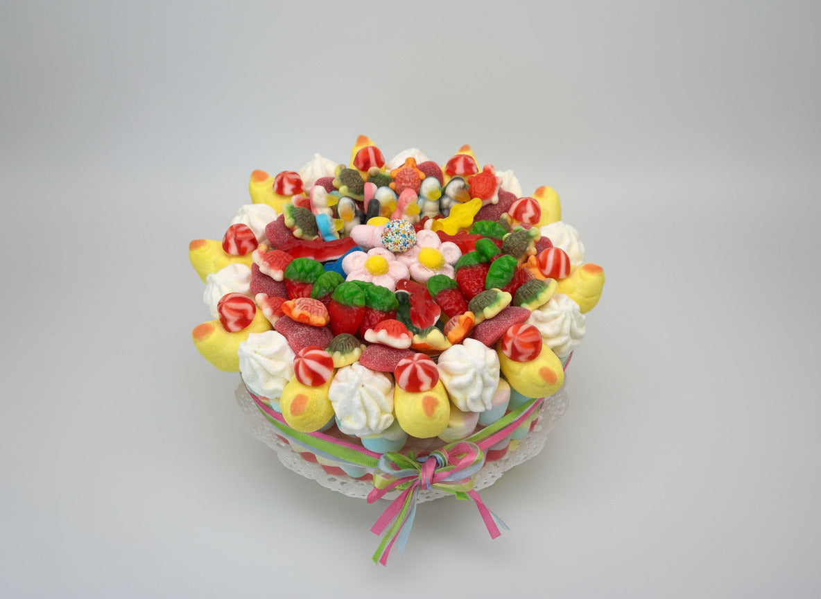 torta di caramelle rotonda senza glutine