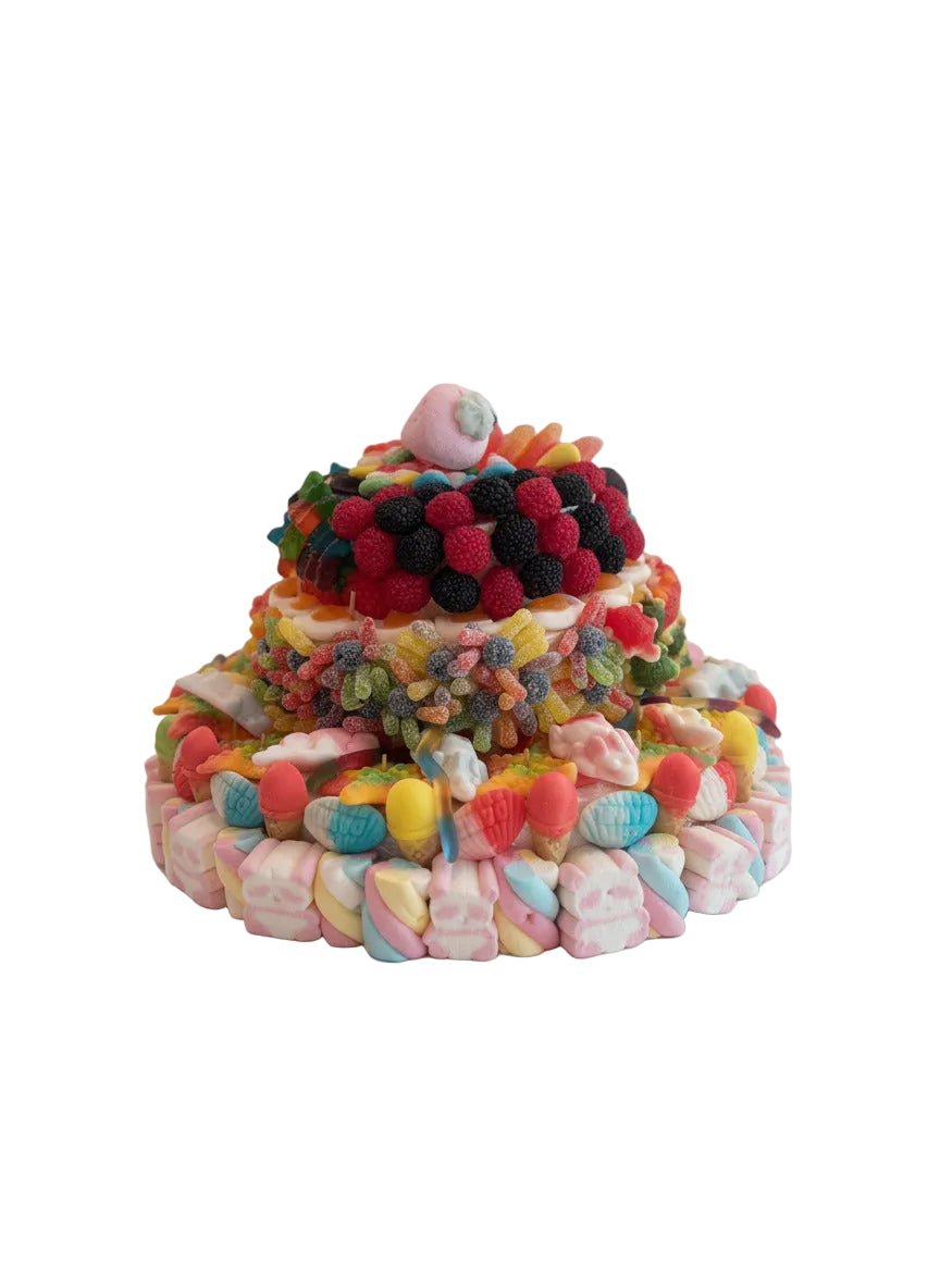 torta di caramelle tre piani senza glutine