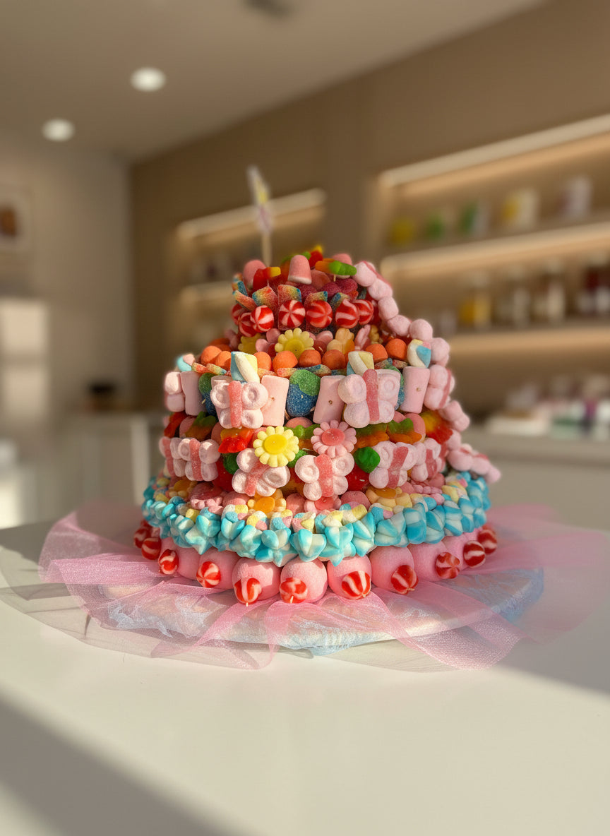 torta a tre piani tema farfalla senza glutine