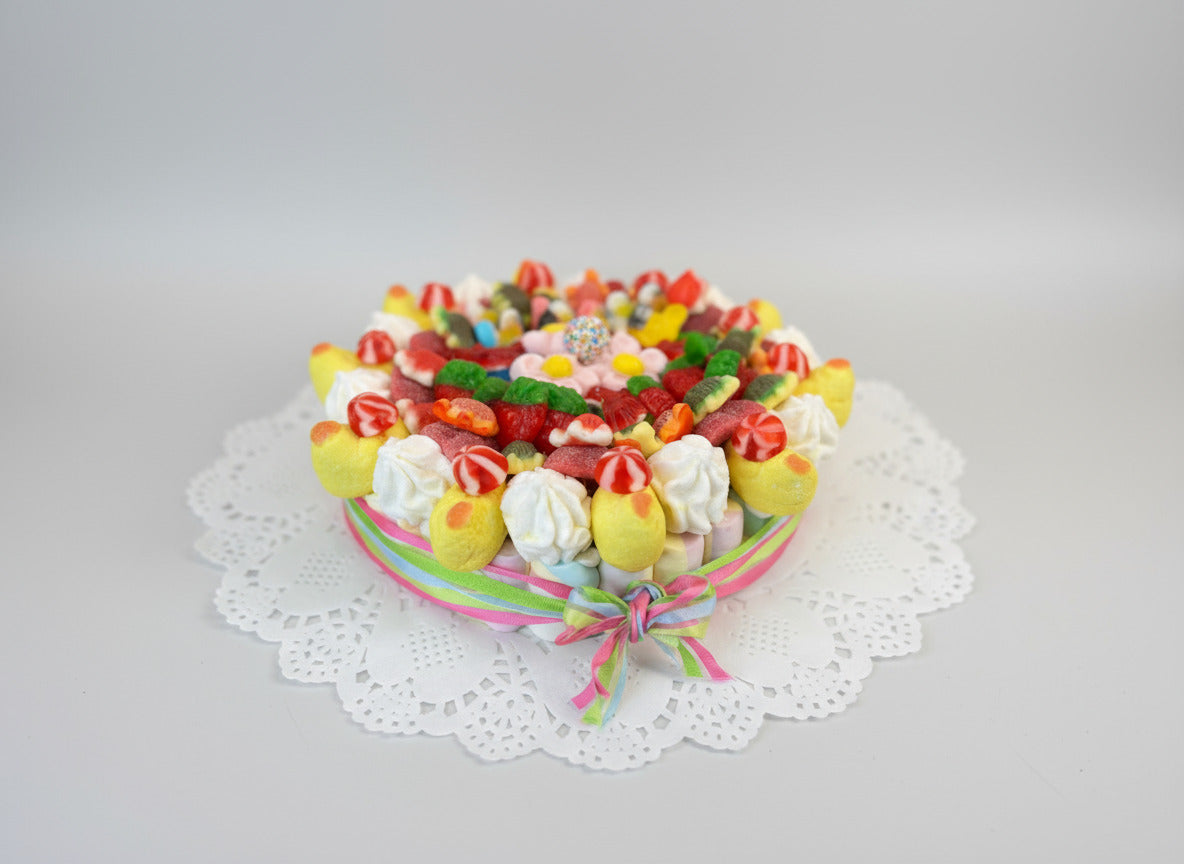 torta di caramelle rotonda senza glutine